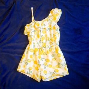 EUC Girls Size 7/8 Cotton Romper